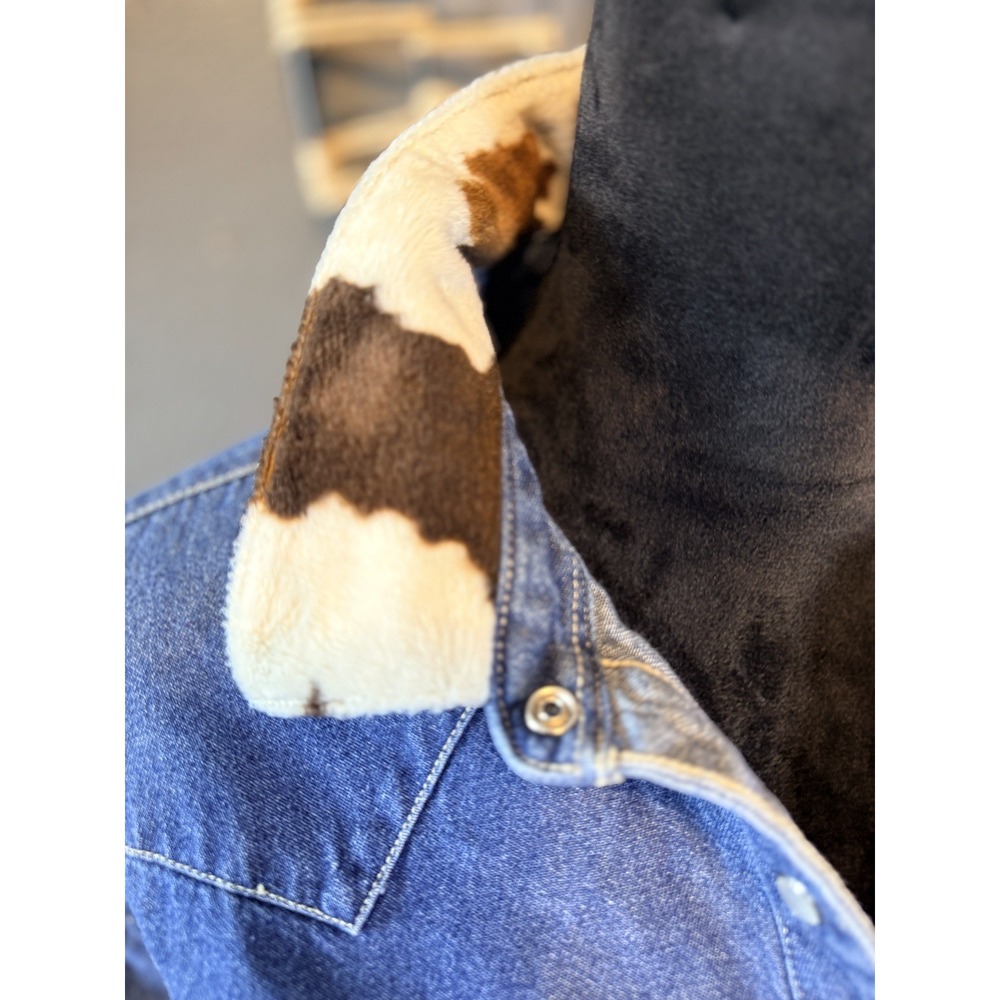 Vintage Women's Denim Button Up Cow Collar Y2K Western Cowgirl Size Large - Picture 6 of 8
